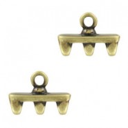 Cymbal ™ DQ metal ending Rozos Iii for SuperDuo beads - Antique bronze